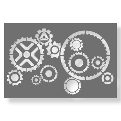 Gear wheels stencil