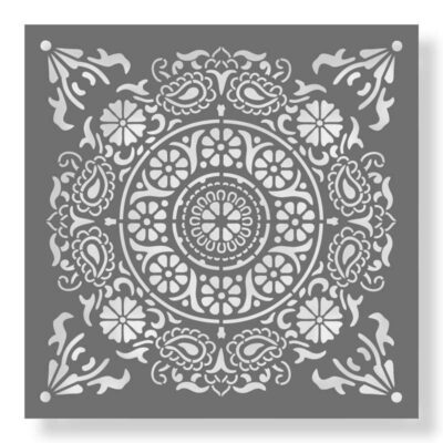 oriental mandala stencil technique