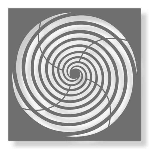 Schablone spirale siebziger jahre style