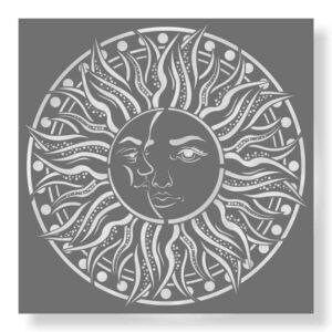 Pochoir soleil et lune