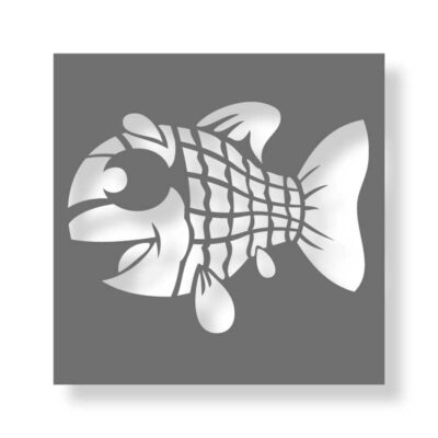 Stencil fish for children