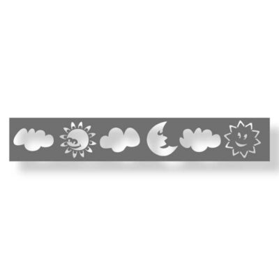 Sun Moon and Stars Stencil for Children