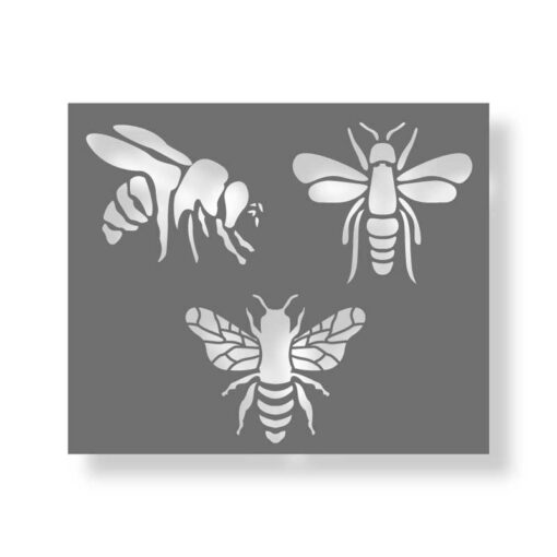 Szablon z 3 pszczołami