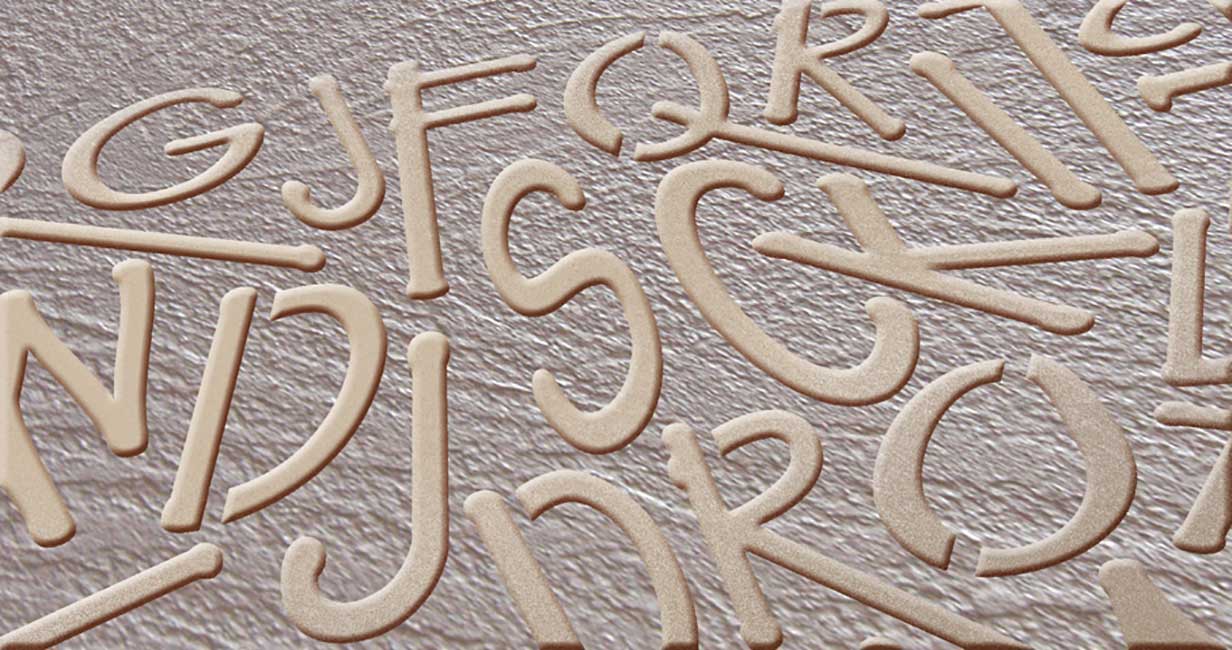 Stencil typography