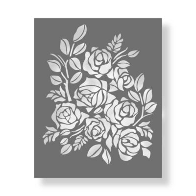 Rose bush stencil