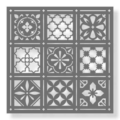 Stencil with square tiles