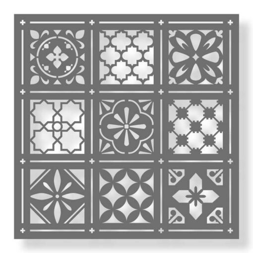 Stencil with square tiles