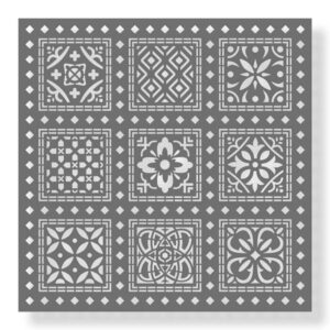 motif oriental à réaliser au pochoir