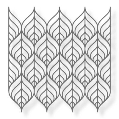 Pochoir avec des motifs de feuilles pour des motifs en relief