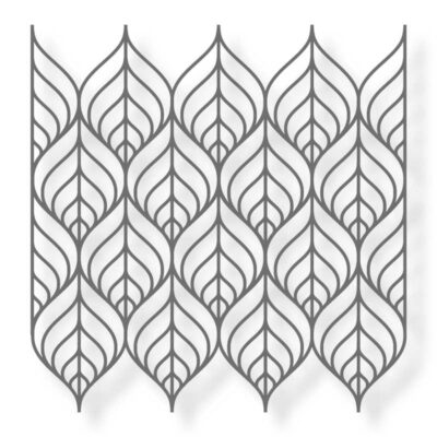 Stencil with leaf motifs for raised motifs