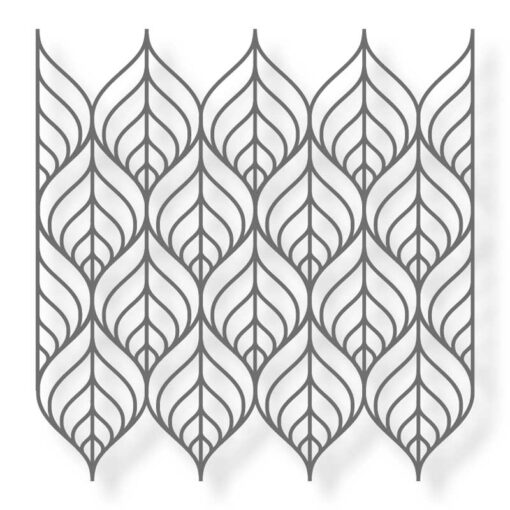 Pochoir avec des motifs de feuilles pour des motifs en relief