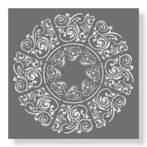 Motif rond de style jeune, floral