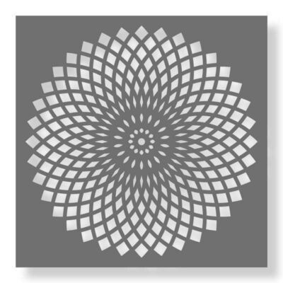 Plastic Stencil Round Motif 70s