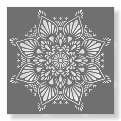 Star-shaped mandala for the stencil technique