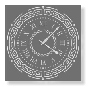 Elegante Uhr zum Schablonieren
