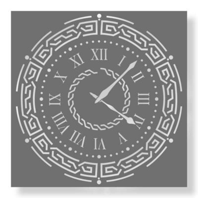 Elegant clock for stencilling