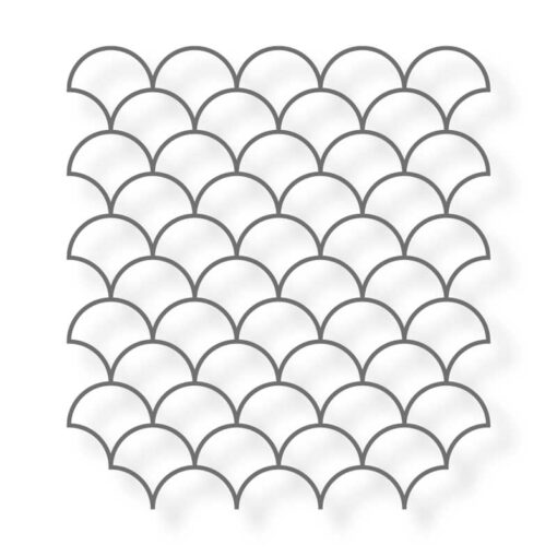 Shingle pattern stencil