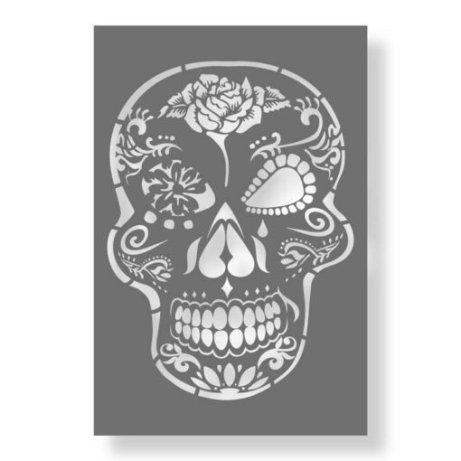 Mexikanischer Totenkopf Schablone zum Malen
