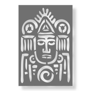 Azteken Gott Schablone zum Ausmalen
