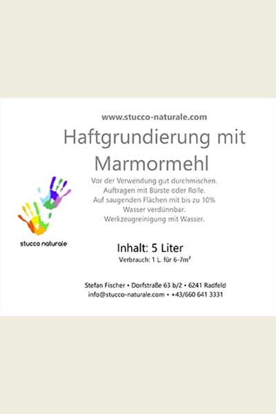 Verarbeitungsanleitung Haftgrundierung mit Marmormehl