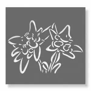Edelweiss Pair Painting Stencil