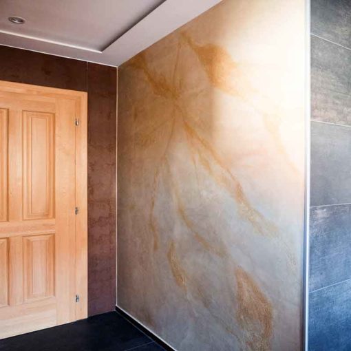 Marble plaster in the bathroom