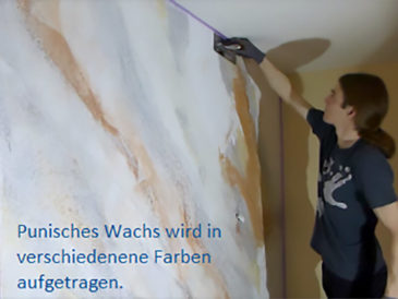 Punisches Wachs auftragen