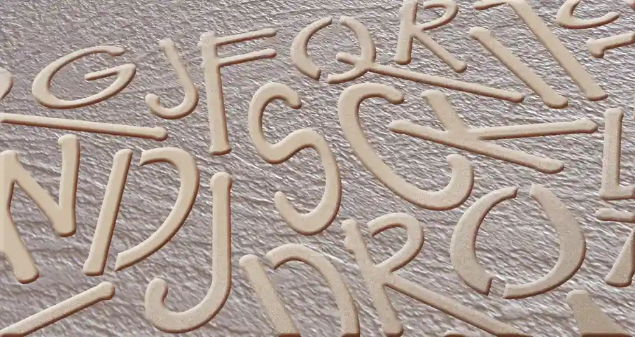 Schablonen Thema Typografie