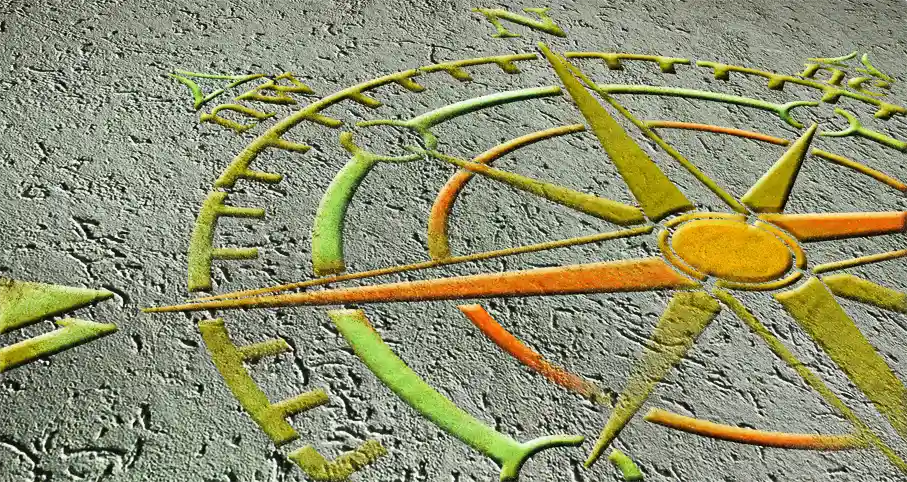 Schablonen Thema Uhr_Kompass