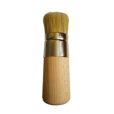 stencilling brush 40mm large with short wooden handle