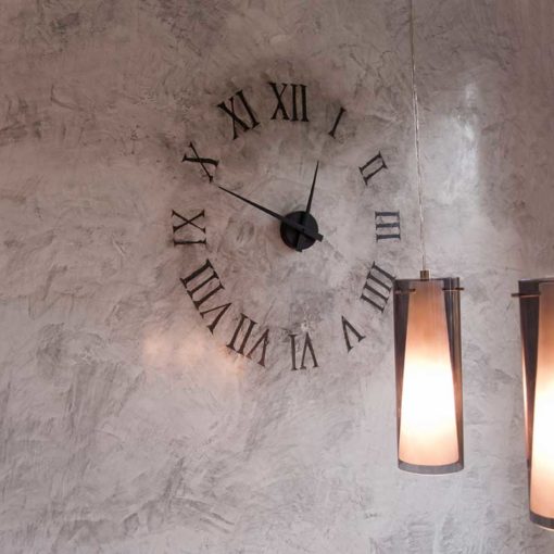 Clock face made with Stucco Veneziano