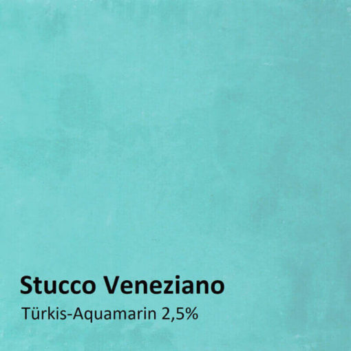 stucco veneziano color sample turquoise 2.5 percent