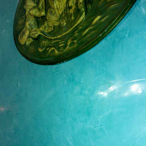 stucco turquoise aquamarine