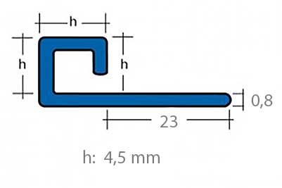 stair rail stainless steel corner profile